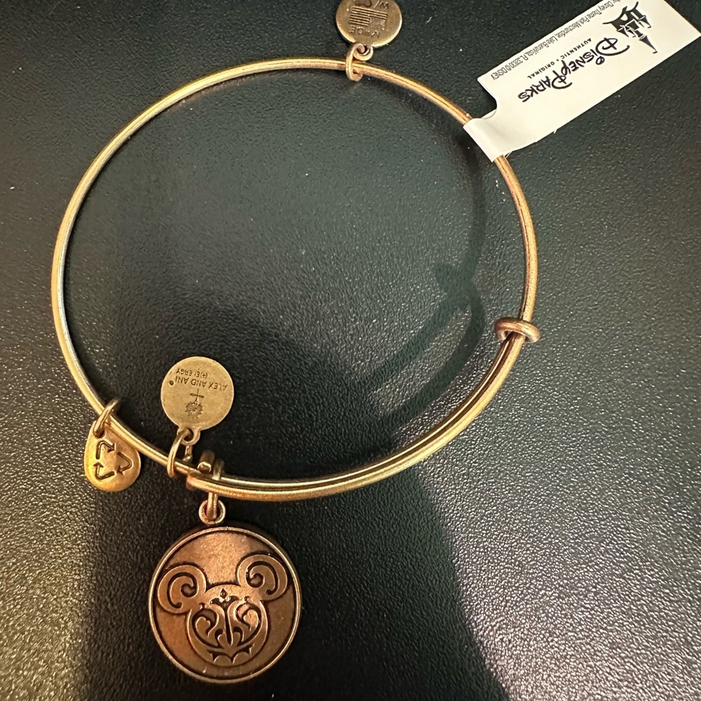 Disney Park Alex And Ani Gold Mickey Mouse Bracelet